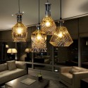 1 Light Rustic/Lodge Glass Pendant Light