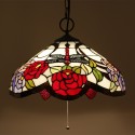 16 Inch European Stained Glass Pendant Light