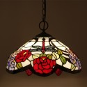 16 Inch European Stained Glass Pendant Light