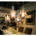 1 Light Rustic/Lodge Glass Pendant Light