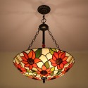 24 Inch European Stained Glass Pendant Light