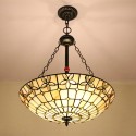 24 Inch European Stained Glass Pendant Light