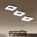 3 Light Aluminum Alloy Pendant Light with Acrylic Shade