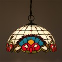 16 Inch European Stained Glass Pendant Light