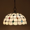 16 Inch European Stained Glass Pendant Light