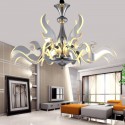 Dimmable 12 Light Modern / Contemporary Steel Chandelier with Acrylic Shade