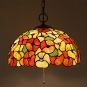 16 Inch European Stained Glass Pendant Light