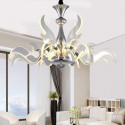 Dimmable 12 Light Modern / Contemporary Steel Chandelier with Acrylic Shade