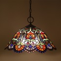 16 Inch European Stained Glass Pendant Light