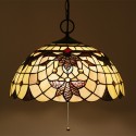 16 Inch European Stained Glass Pendant Light