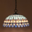 16 Inch European Stained Glass Pendant Light