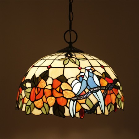 16 Inch European Stained Glass Tiffany Pendant Light