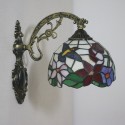 8 Inch European Stained Glass Hummingbird Style Wall Light