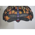 8 Inch European Stained Glass Dragonfly Style Wall Light