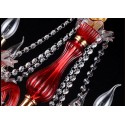 8 Light Red Candle Style Crystal Chandelier