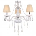 3 Light White K9 Crystal Candle Style Chandelier