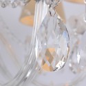 8 Light White K9 Crystal Candle Style Chandelier