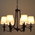 6 Light Rustic Retro Black Contemporary Candle Style Chandelier