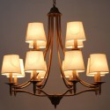 12 Light Rustic Retro Mediterranean Style Candle Style Chandelier