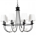 8 Light Retro Black Mediterranean Style Rustic Contemporary Candle Style Chandelier