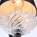 6 Light White Contemporary K9 Crystal Candle Style Chandelier