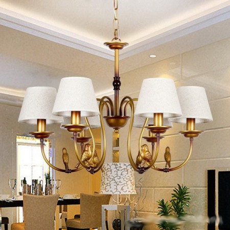 6 Light Modern Contemporary Rustic Retro Candle Style Chandelier