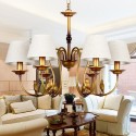 6 Light Modern Contemporary Rustic Retro Candle Style Chandelier