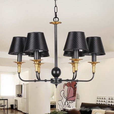 6 Light Retro Rustic Candle Style Chandelier