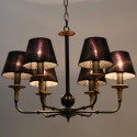 6 Light Retro Rustic Candle Style Chandelier