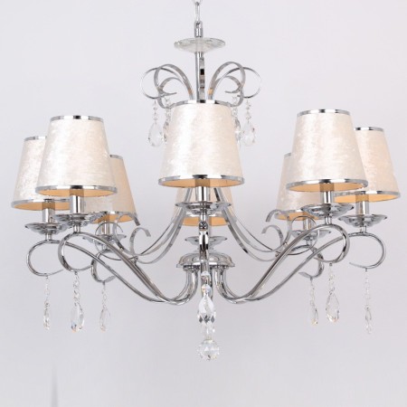 8 Light Contemporary K9 Crystal Candle Style Chandelier