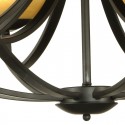 6 Light Mediterranean Style Black Candle Style Chandelier