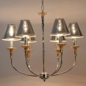 6 Light Modern Contemporary Chrome Candle Style Chandelier