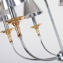 6 Light Modern Contemporary Chrome Candle Style Chandelier