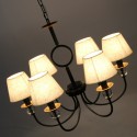 6 Light Rustic Retro Black Mediterranean Style Contemporary Candle Style Chandelier