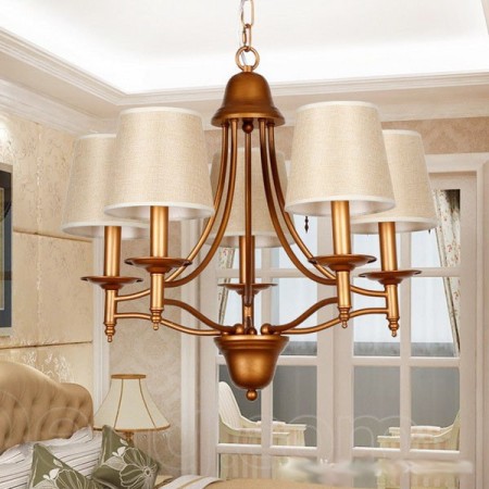 5 Light Rustic Retro Mediterranean Style Candle Style Chandelier