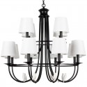 12 Light Retro Black Mediterranean Style Rustic Contemporary Candle Style Chandelier