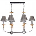 6 Light Modern Contemporary Chrome Candle Style Chandelier