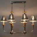 6 Light Modern Contemporary Chrome Candle Style Chandelier