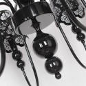 8 Light Modern Contemporary Hollow Black Candle Style Chandelier