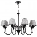 8 Light Rustic Modern Contemporary Retro Black Candle Style Chandelier