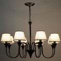 8 Light Rustic Modern Contemporary Retro Black Candle Style Chandelier