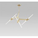 6 Light Modern/ Contemporary Two Tiers Chandelier (Black Golden)