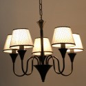 5 Light Rustic Modern Contemporary Retro Black Candle Style Chandelier