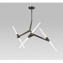 6 Light Modern/ Contemporary Two Tiers Chandelier (Black Golden)