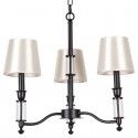 3 Light Black LED Retro Contemporary Candle Style Chandelier