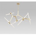 10 Light Modern/ Contemporary Chandelier (Black Golden)