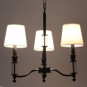 3 Light Black LED Retro Contemporary Candle Style Chandelier