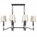 6 Light Rustic Black Retro Contemporary Candle Style Chandelier