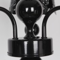 3 Light Modern Contemporary Hollow Black Candle Style Chandelier