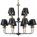 12 Light Retro Rustic 2 Tier Candle Style Chandelier